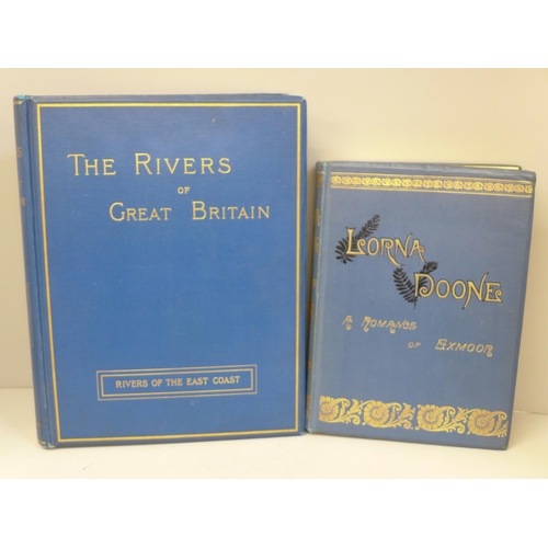 716 - Lorna Doone, A Romance of Exmoor, 1874, Lynton Edition and The Rivers of Great Britain, Rivers of Th... 