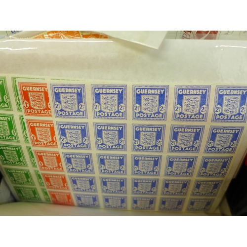 717 - Stamps; a box of GB stamps, covers, presentation packs, etc.