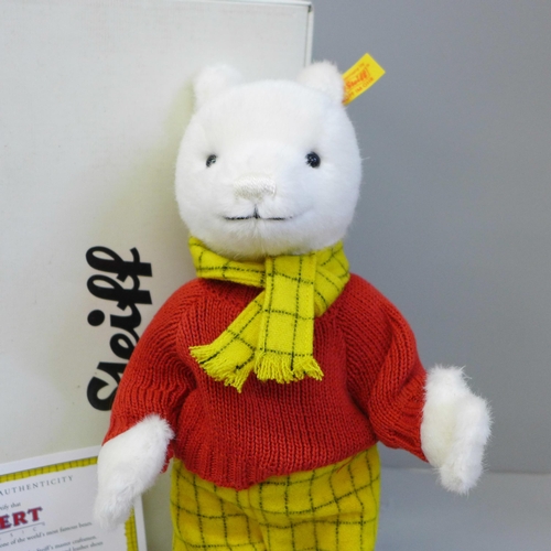 763 - A Steiff Rupert Bear, limited edition, boxed