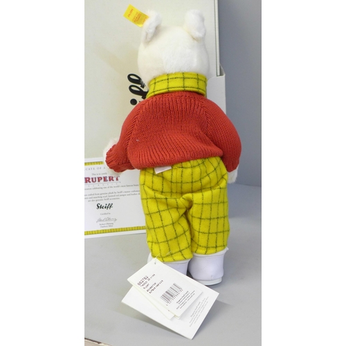 763 - A Steiff Rupert Bear, limited edition, boxed