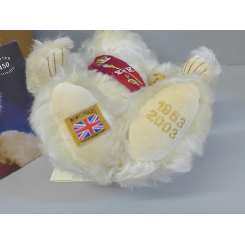 764 - A Merrythought Teddy bear, Regal Splendour, limited edition, 1953-2003 with growler, boxed