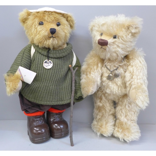 767 - A Deans silver members bear and a Ronnie Rambler bear