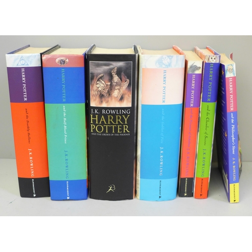 775 - A complete set of Harry Potter novels, three first editions