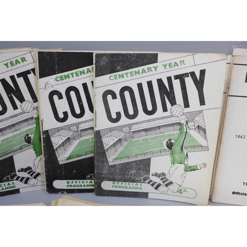 779 - Approximately 70 Notts County FC programmes (1952-63) including Centenary souvenir brochure vs Engla... 