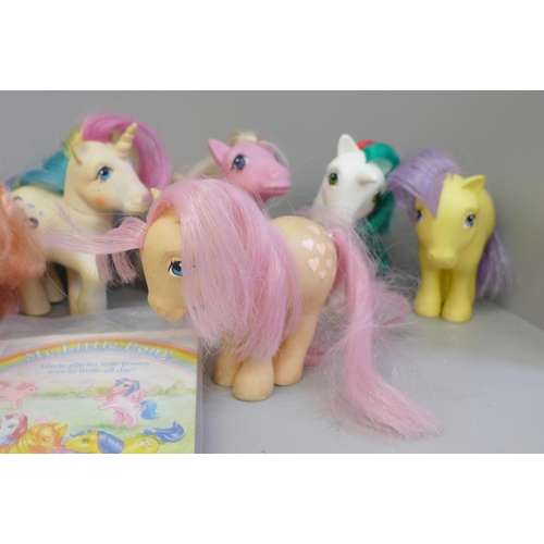 785 - Twelve original 1980s My Little Pony toys, leaflet and ribbon