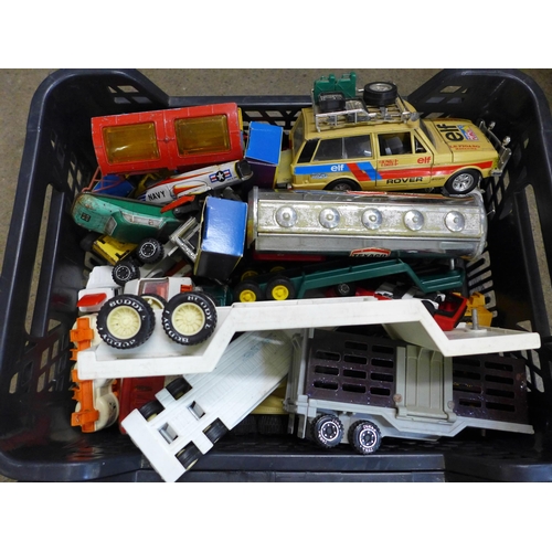 791 - Two boxes of die-cast model vehicles, mainly Matchbox