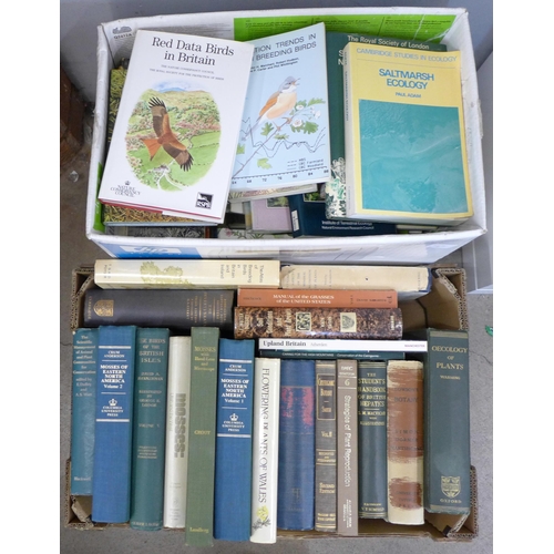 792 - Two boxes of books on flora, ecology and wildlife **PLEASE NOTE THIS LOT IS NOT ELIGIBLE FOR POSTING... 