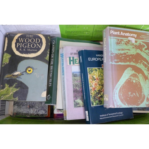 792 - Two boxes of books on flora, ecology and wildlife **PLEASE NOTE THIS LOT IS NOT ELIGIBLE FOR POSTING... 