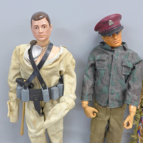 811 - Four vintage Action Man figures