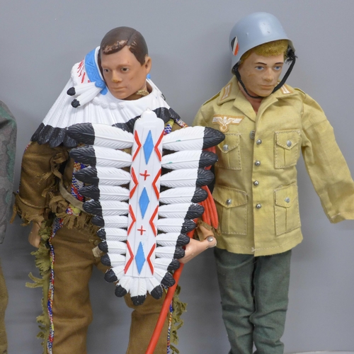 811 - Four vintage Action Man figures