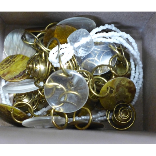 822 - A large box of modern jewellery including three jewellery cabinets **PLEASE NOTE THIS LOT IS NOT ELI... 