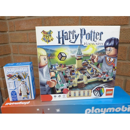 825 - A Playmobile City Life, Harry Potter Lego, boxed, Hot Wheels, Police Car, Playmobile rocket, a Maist... 