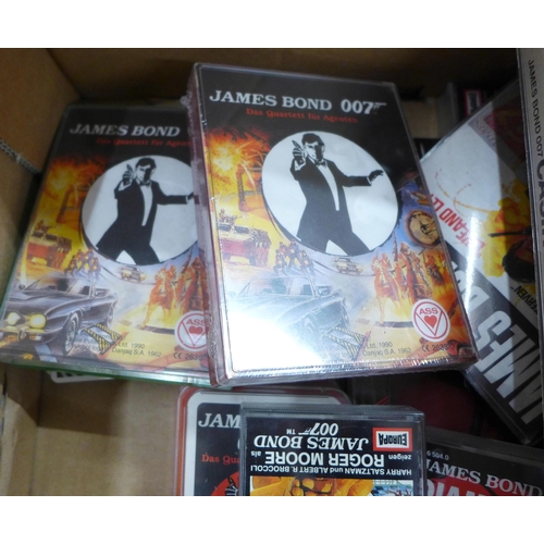 829 - James Bond films and cassettes, with four Talking Storybook cassettes in packets