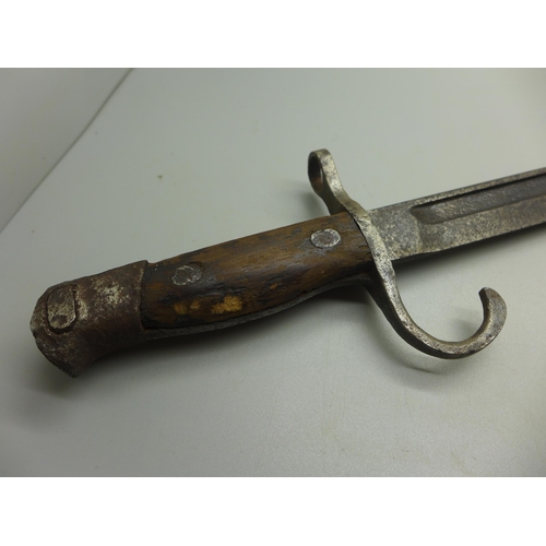 877 - A WWI hooked quillon bayonet