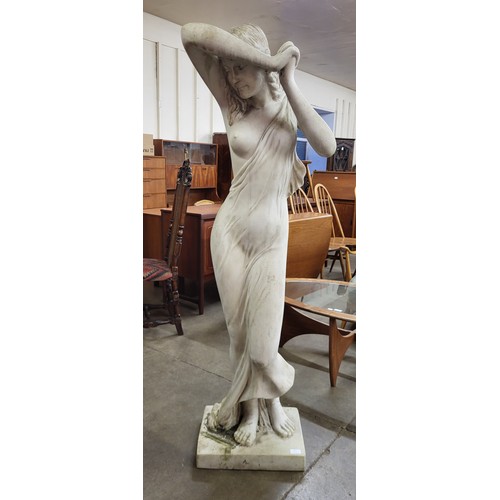 327 - A large composite faux marble figure of Italian Goddess Venus