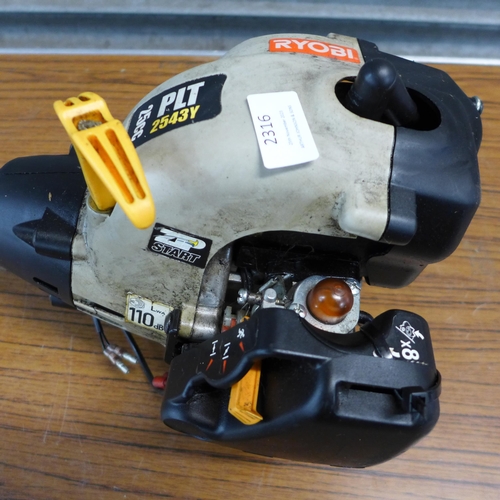 2316 - A Ryobi 25cc petrol driven strimmer - PLT2543Y