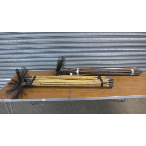 2336 - 2 Sets of bamboo chimney sweeps