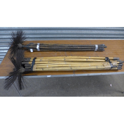 2336 - 2 Sets of bamboo chimney sweeps