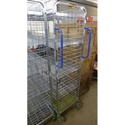 2352 - A stainless steel five level catering trolley