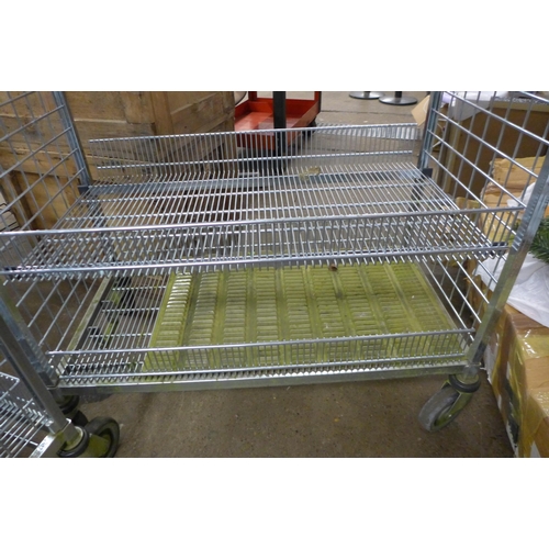 2352 - A stainless steel five level catering trolley