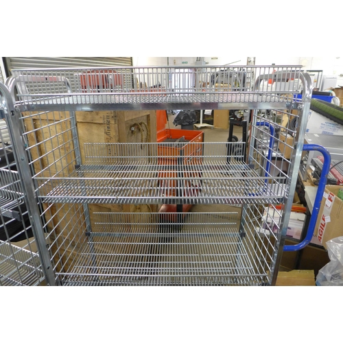 2352 - A stainless steel five level catering trolley