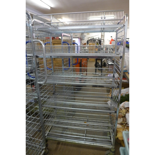 2353 - A stainless steel six level catering trolley