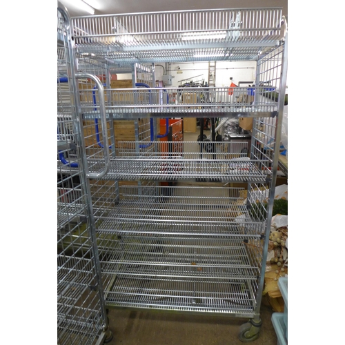 2353 - A stainless steel six level catering trolley