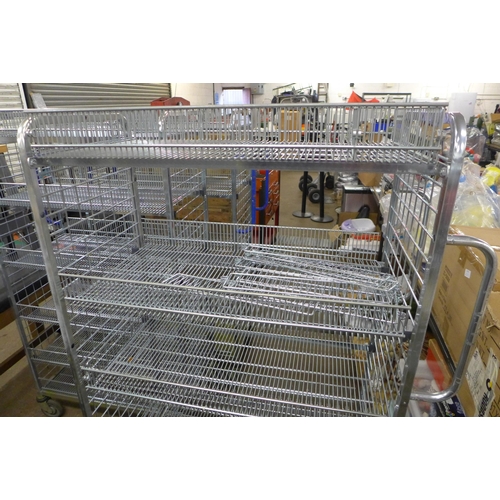 2354 - A stainless steel five level catering trolley