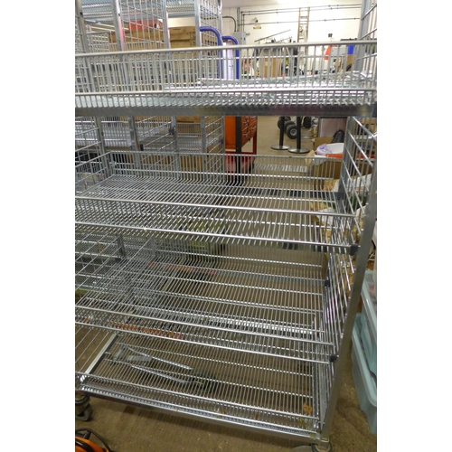 2354 - A stainless steel five level catering trolley