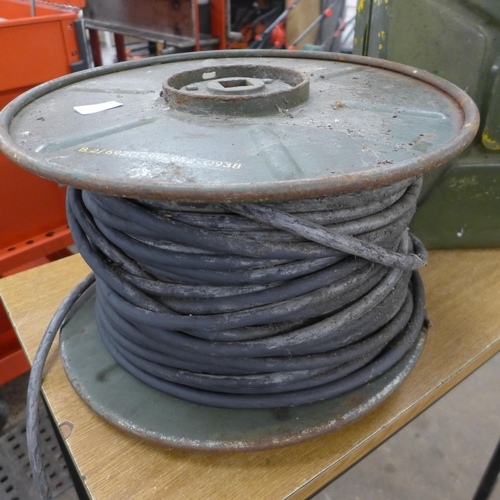 2396 - A Jerry can and a military cable reel