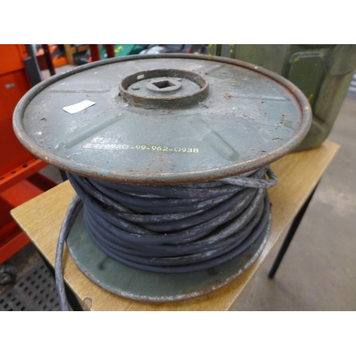 2396 - A Jerry can and a military cable reel