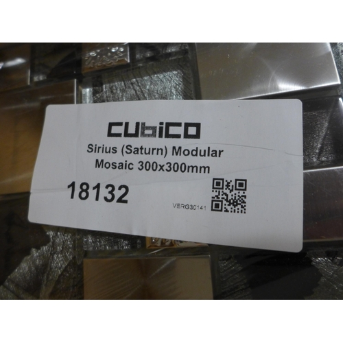 2415 - A part box (7 sheets) of Cubico Sirius 300 x 300 mosaic tiles