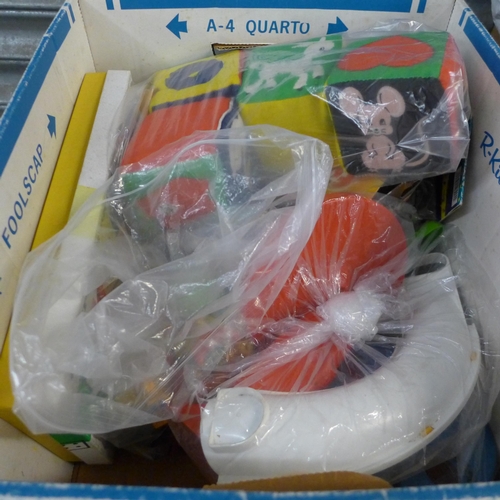 2424 - A quantity of toys, some vintage inc. Big Load, Dream doll house, Playsafe dolls, Dukes of Hazzard a... 