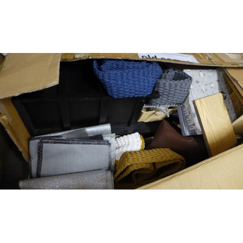 2431 - 4 Boxes of various storage containers and basket