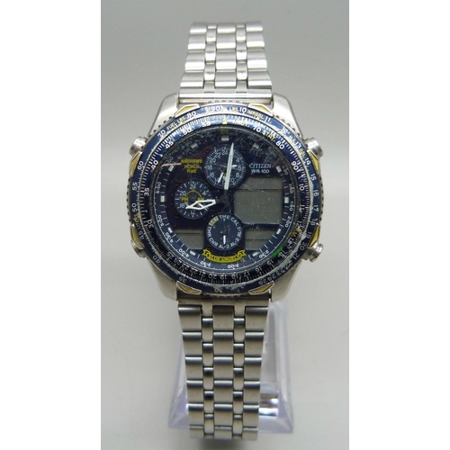 1028 - A Citizen WR100 Navihawk Blue Angels chronograph wristwatch, 40mm