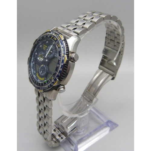 1028 - A Citizen WR100 Navihawk Blue Angels chronograph wristwatch, 40mm