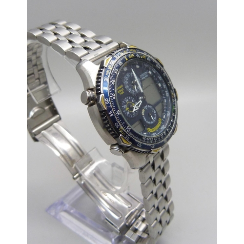 1028 - A Citizen WR100 Navihawk Blue Angels chronograph wristwatch, 40mm