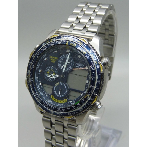 1028 - A Citizen WR100 Navihawk Blue Angels chronograph wristwatch, 40mm