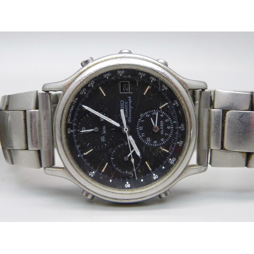 1079 - A Roamer wristwatch and a Seiko Quartz Chronograph wristwatch