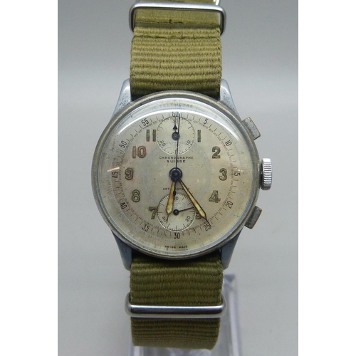 1080 - A Chronographe Suisse wristwatch, a/f