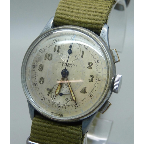 1080 - A Chronographe Suisse wristwatch, a/f