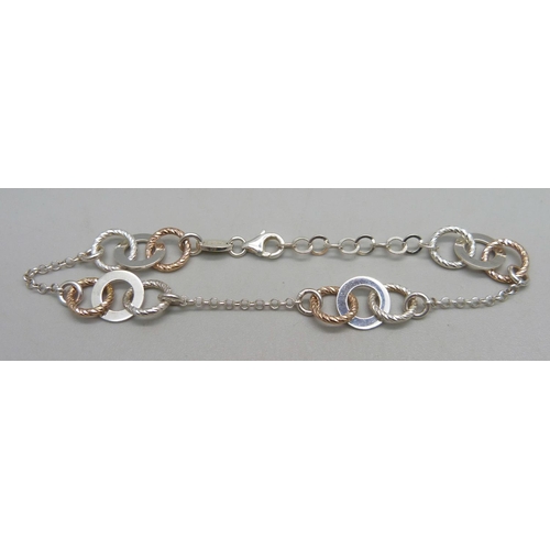 1119 - A silver Links of London bracelet, 5.2g, 20cm