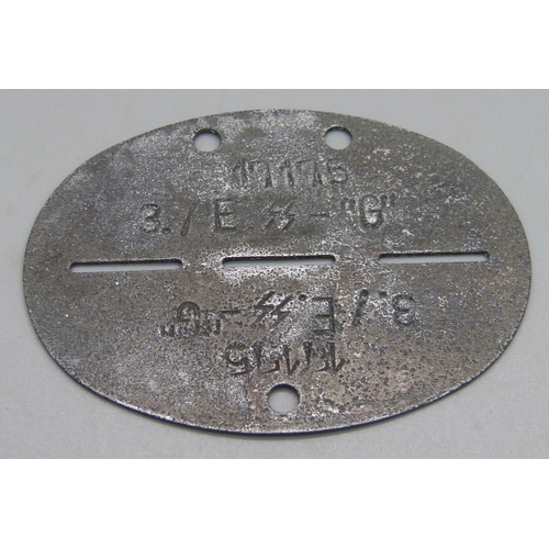 1124 - A WWII German Waffen SS soldier's dog tag