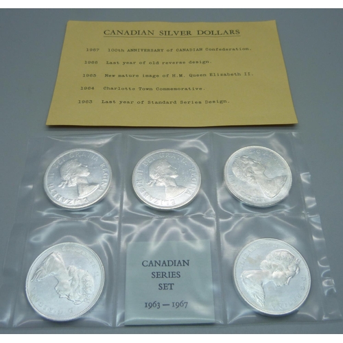 1131 - A Canadian Dollar Series Set, 1963-1967