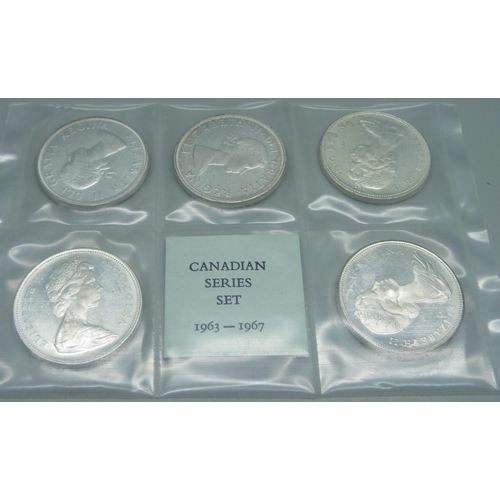 1132 - A Canadian Dollar Series Set, 1963-1967