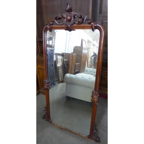 119 - A Victorian carved mahogany pier mirror