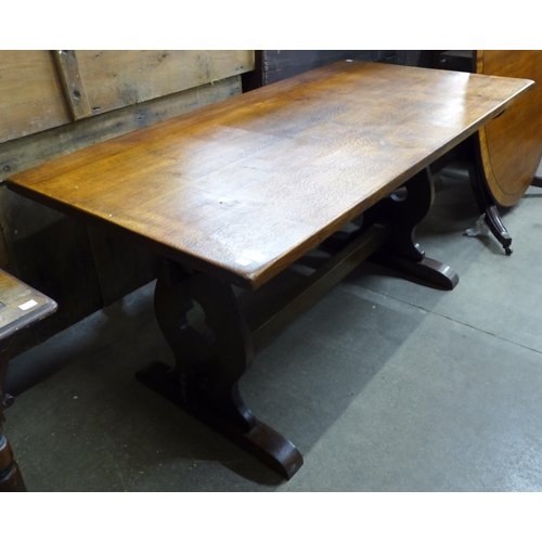 137 - An oak refectory table