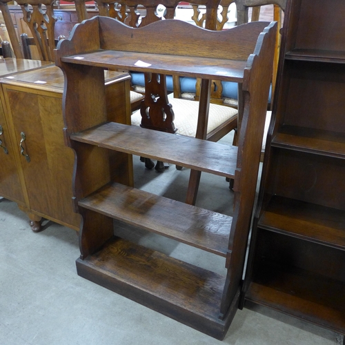 182 - An oak open bookcase