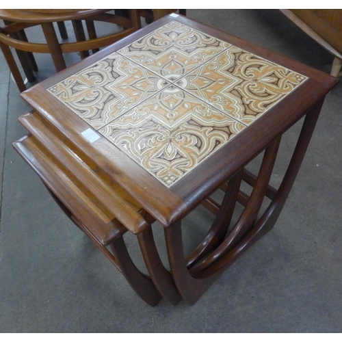 2 - A G-Plan Astro teak and tiled top nest of tables