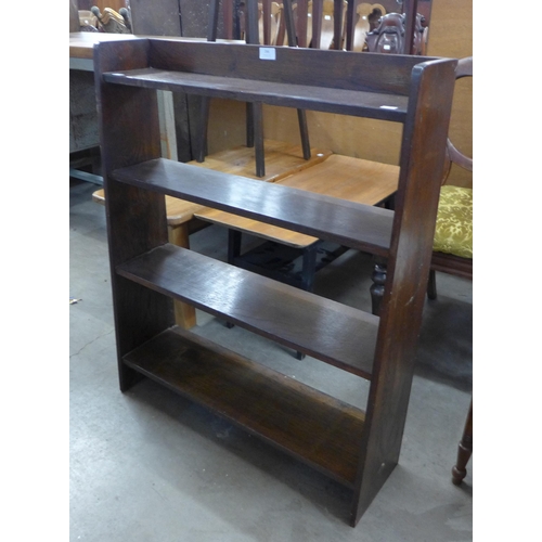 266 - An oak open bookcase